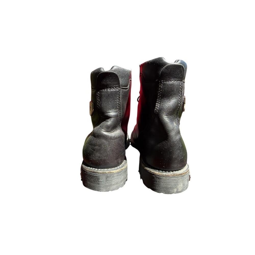 Red Wing 979 Lace Up Side Zip Motorcycle Biker Boot Black Leather Men size 8 D - Picture 3 of 9